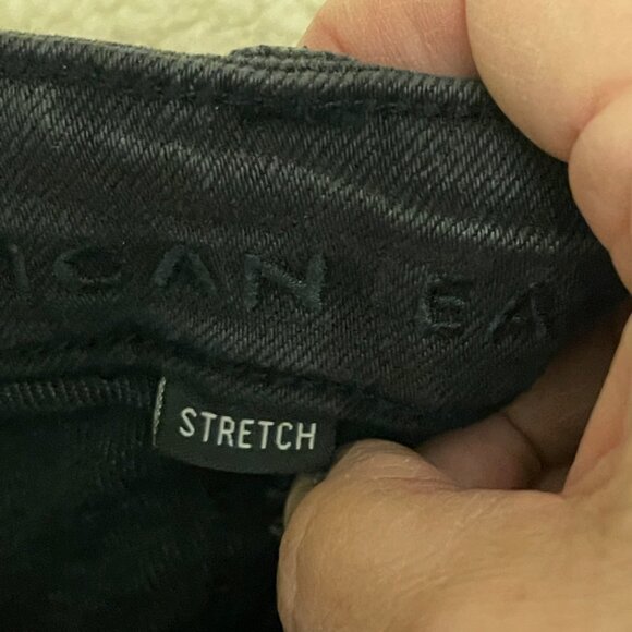 American Eagle Outfitters Womens Black Mom Jeans Size 6 Regular Cotton Blend Cas - Picture 12 of 16